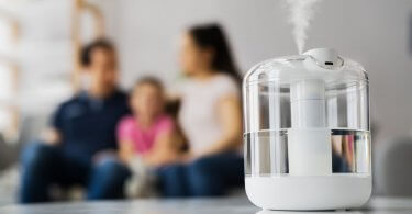 Humidifier in home with family